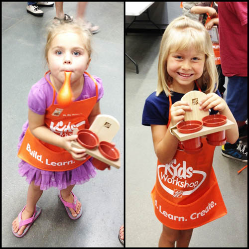 The Fujilings at Home Depot's monthly Kid's Workshop