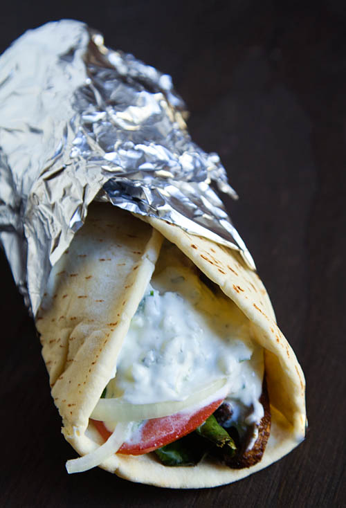 Portobello Mushroom Pita Gyro