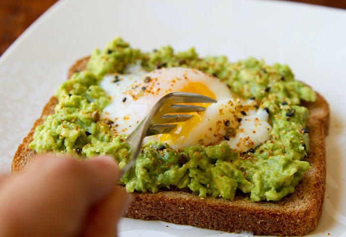 Eating Egg & Avocado Toast 2