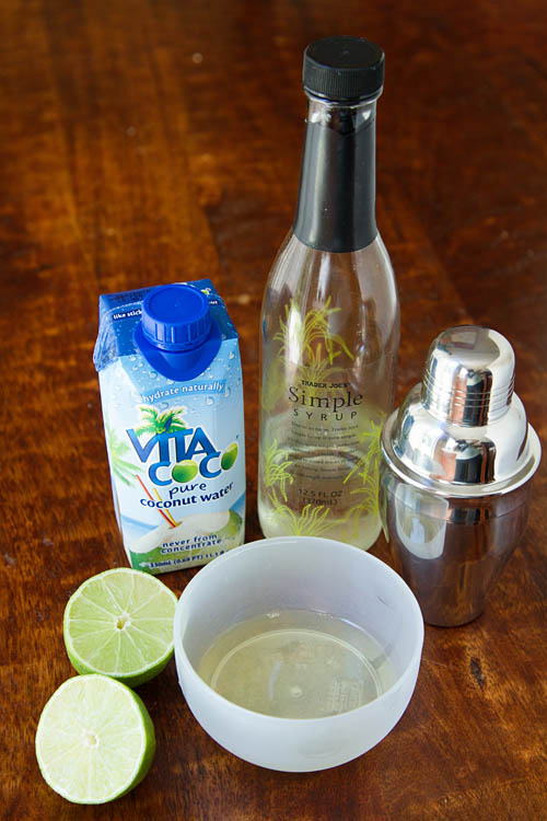 Ingredients for making a Fuji Sour Mocktail