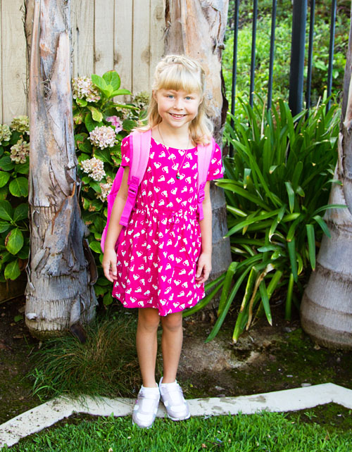 Squirrel on her first day of first grade