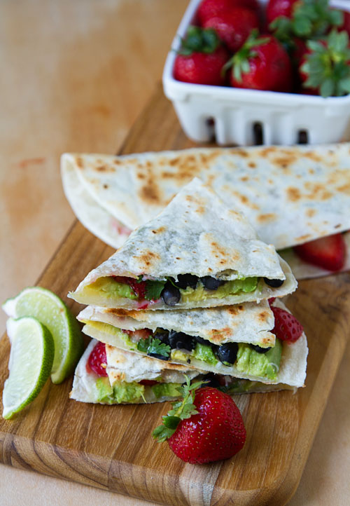 back-to-school strawberry quesadillas