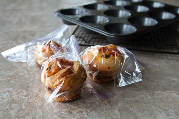 Freeze leftover pizza rolls in ziploc plastic bags