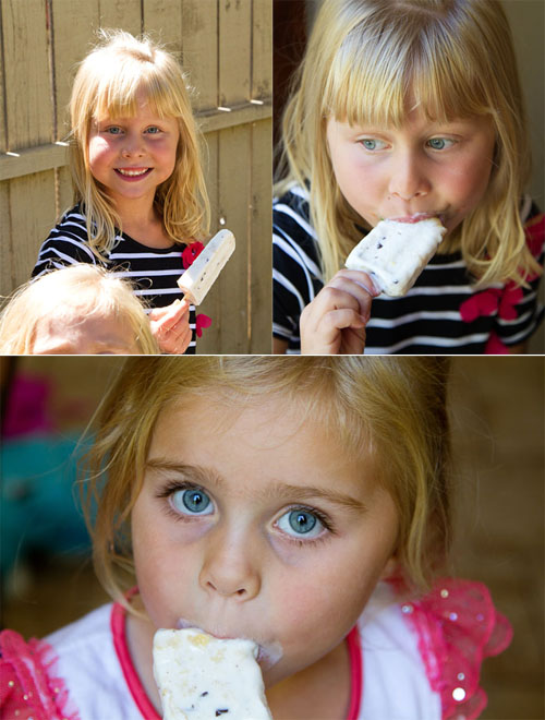 Fujilings eating Chocolate Banana Greek Yogurt Pops