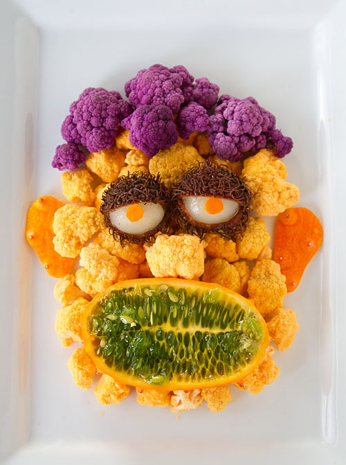Halloween Fruit & Veggie Monster