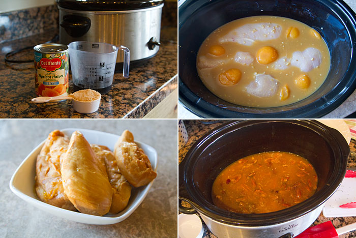 Making Slow Cooker Apricot Chicken