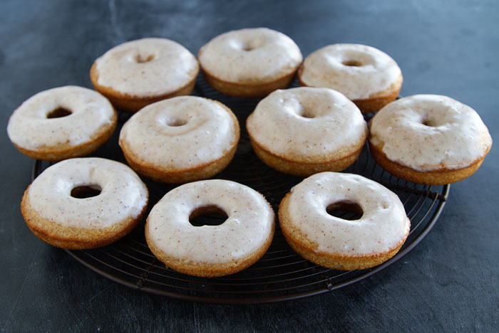 Baked Eggnog Doughnuts