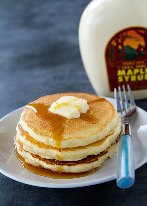 Japanese Hot Cakes with Maple Syrup