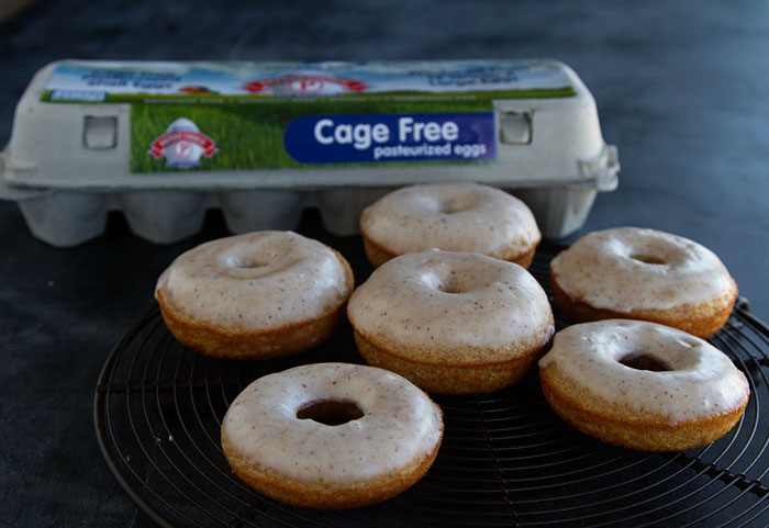 Making eggnog doughnuts with Safest Choice Eggs