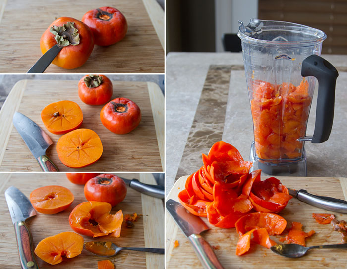 Making persimmon puree