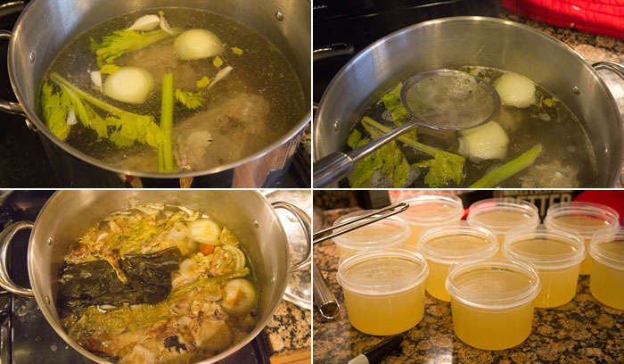 Making turkey stock