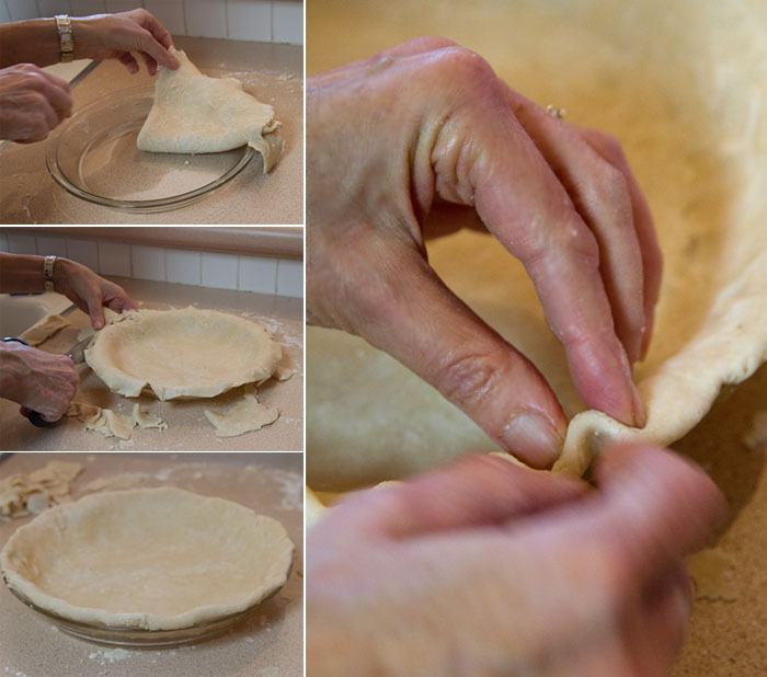 Forming the pie crust