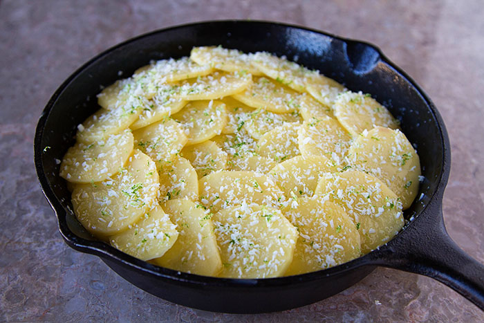 Coconut Lime Potatoes Anna ready to go into the oven