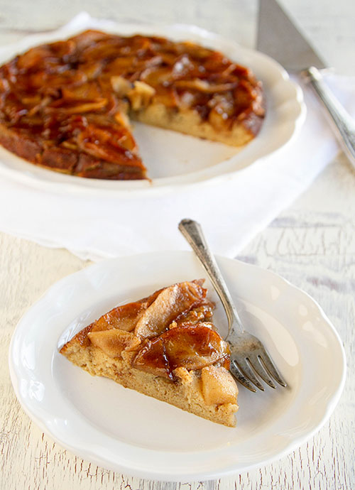 A slice of Cinnamon Apple Pancake