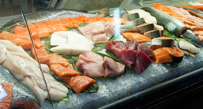 Fresh fish at Harmons grocery