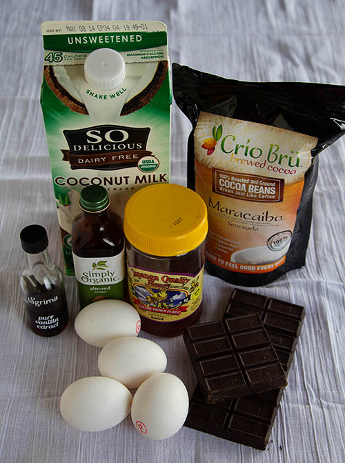 Ingredients for Paleo Chocolate Pots de Creme