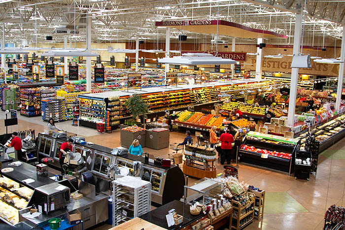 Inside Harmons grocery store