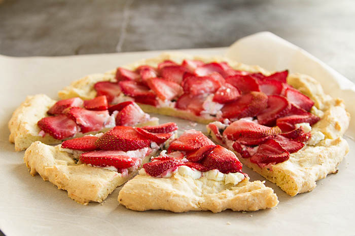 Savory Strawberry Chevre Flatbread Pizza