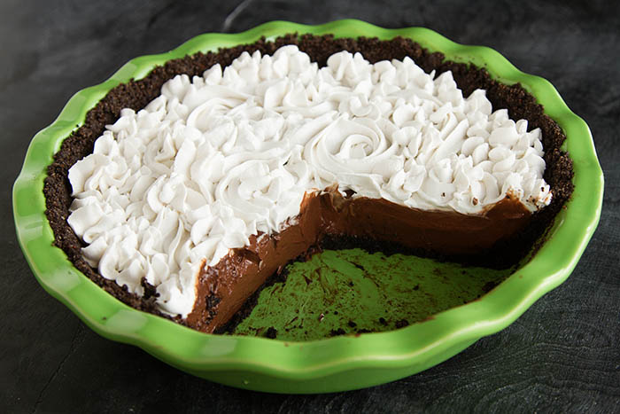 Part of a Paleo Chocolate Silk Pie