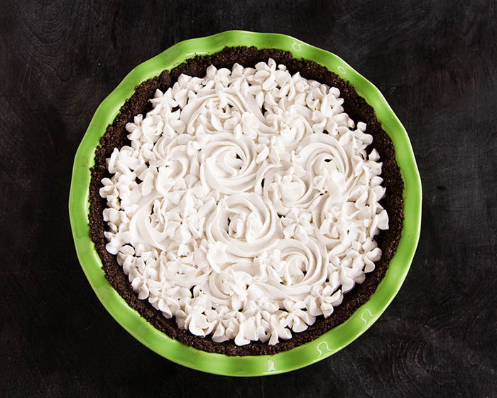 Top view of Paleo Chocolate Silk Pie