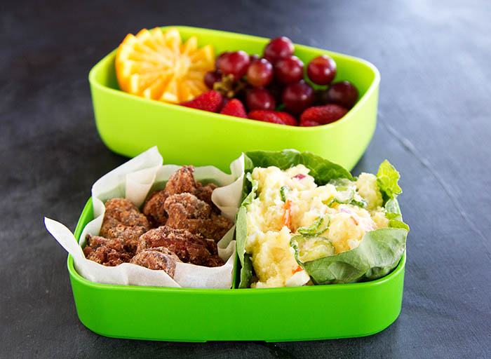 Japanese Potato Salad and Chicken Karaage Bento