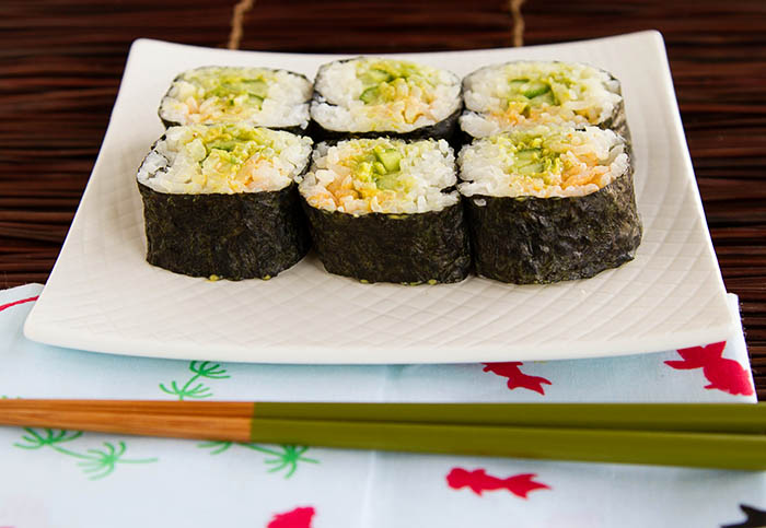 Cucumber Guacamole Sushi