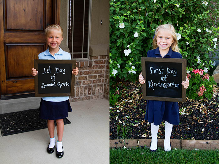 First day of second grade and kindergarten