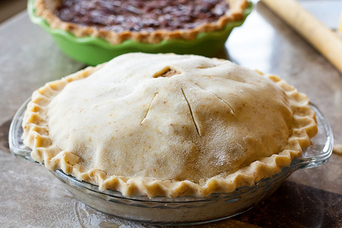 Pie ready to go into the oven