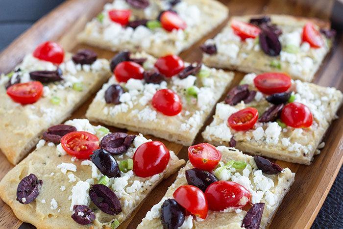 Greek Salad Flatbread Pizza