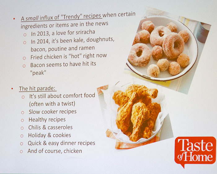 Taste of Home Food Trends Presentation Slide