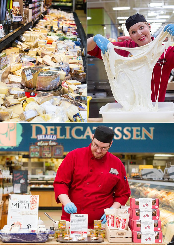 Fresh Cheese and Cheese Samples at Harmons Grocery Cheese Island