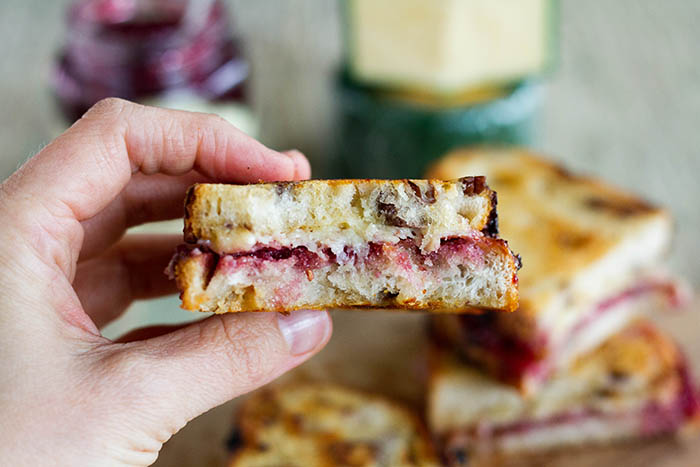 Dubliner Cheese and Berry Jam Grilled Cheese Sandwich