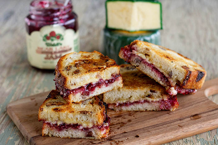 Kerrygold Dubliner Cheese and Berry Jam Grilled Cheese Sandwiches