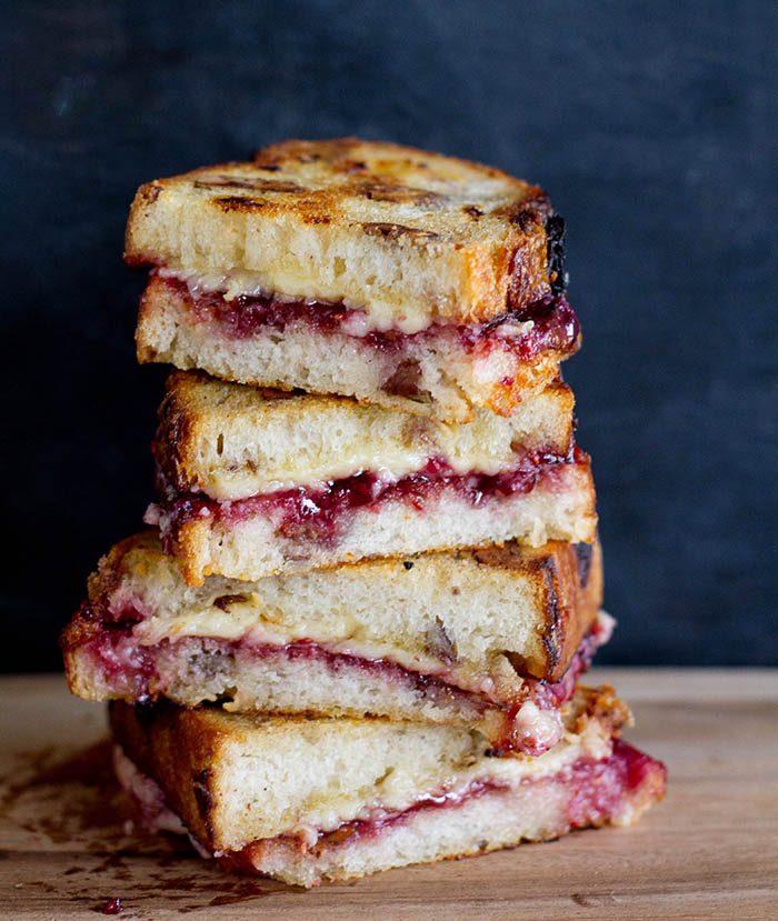 Dubliner and Berry Jam Grilled Cheese Sandwiches