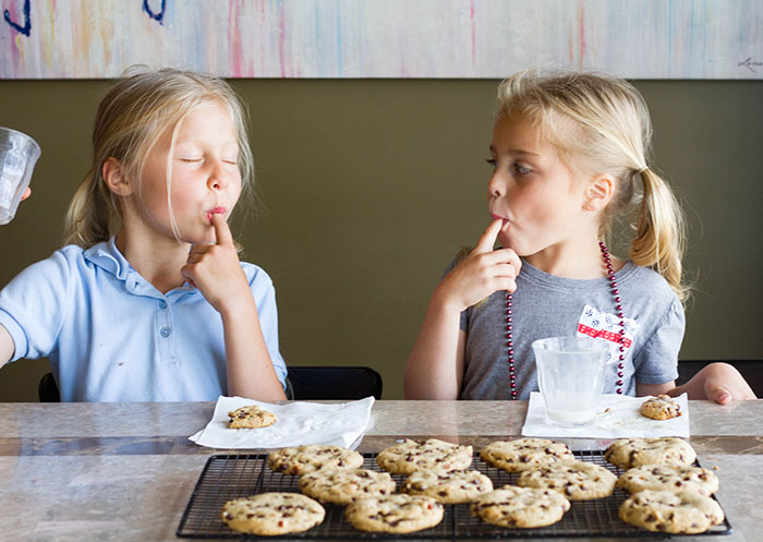 Enjoying Chewy Chocolate Chip Hazelnut Cookies