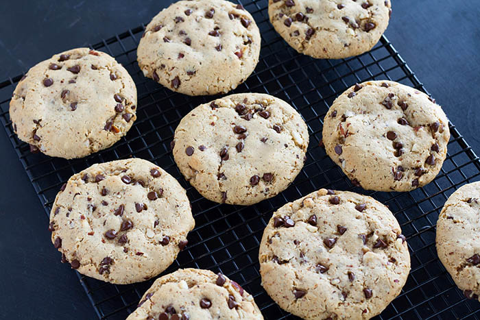 Gluten Free Chewy Chocolate Chip Hazelnut Cookies