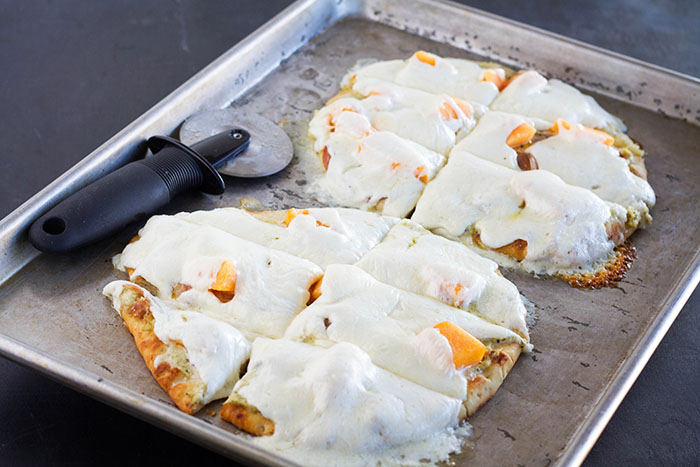 Cantaloupe Calabrese Naan Pizza