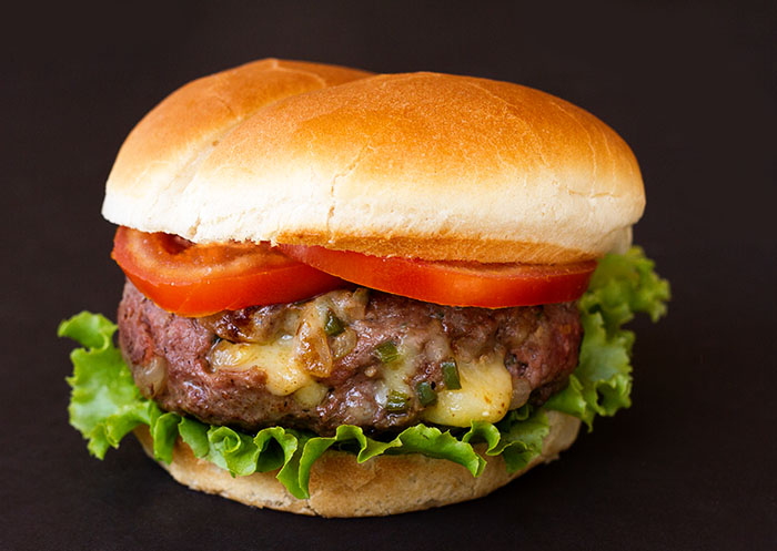 Spicy Cheddar Lamb Burger