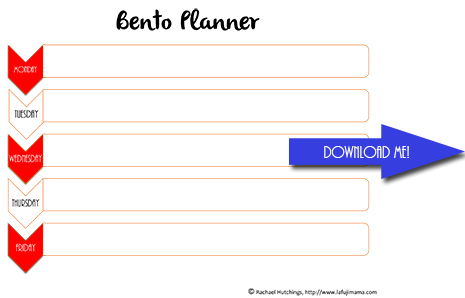 Red & White Bento Planner