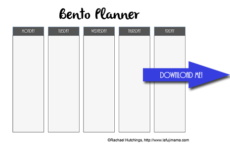Simple Black and White Bento Planner