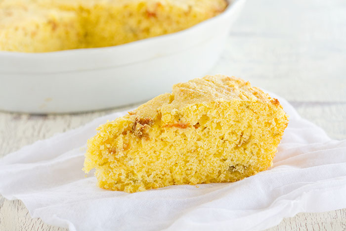 Slice of Roasted Hatch Chile Cornbread