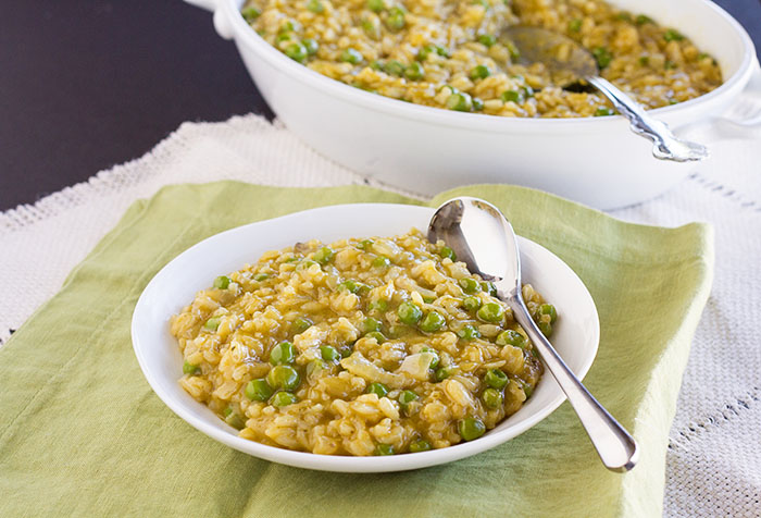 Risi e Bisi, Italian style rice and peas from www.lafujimama.com