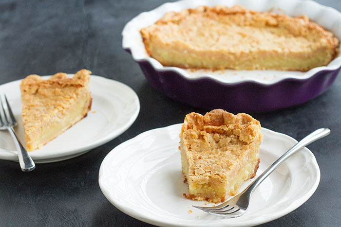 Almond Crackle Custard Pie