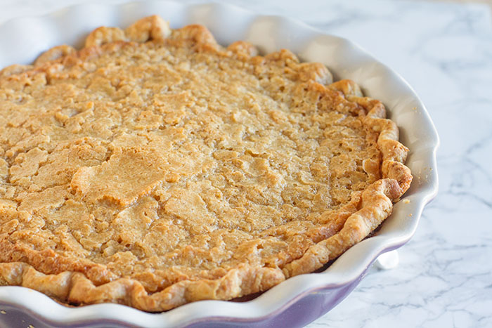 Almond Crackle Custard Pie