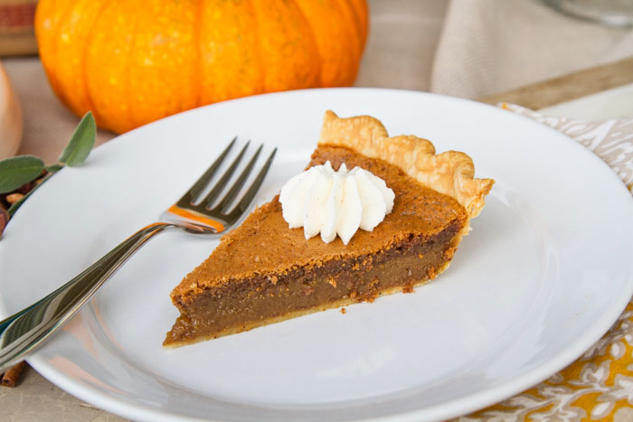 A slice of Gingerbread Chess Pie