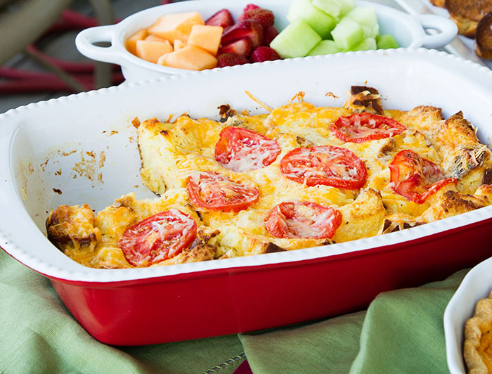 Brioche and Tomato Bake