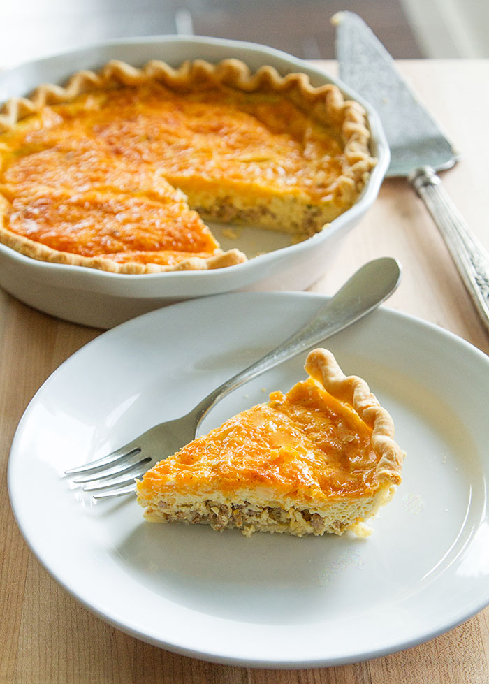 Cheese and Sausage Quiche