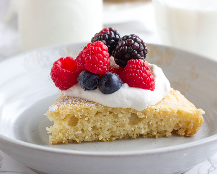 A slice of oven-baked pancake