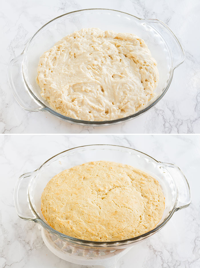 Making an oven-baked pancake