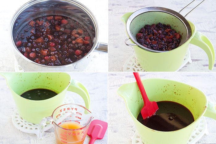 Making a berry shrub
